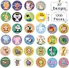 2000 Pcs Motivational Stickers Animal Stickers Rolls, 4 Rolls 1 Inch Teacher Reward Labels Kids, 32 Styles Good Job Stickers Encouraging Stickers