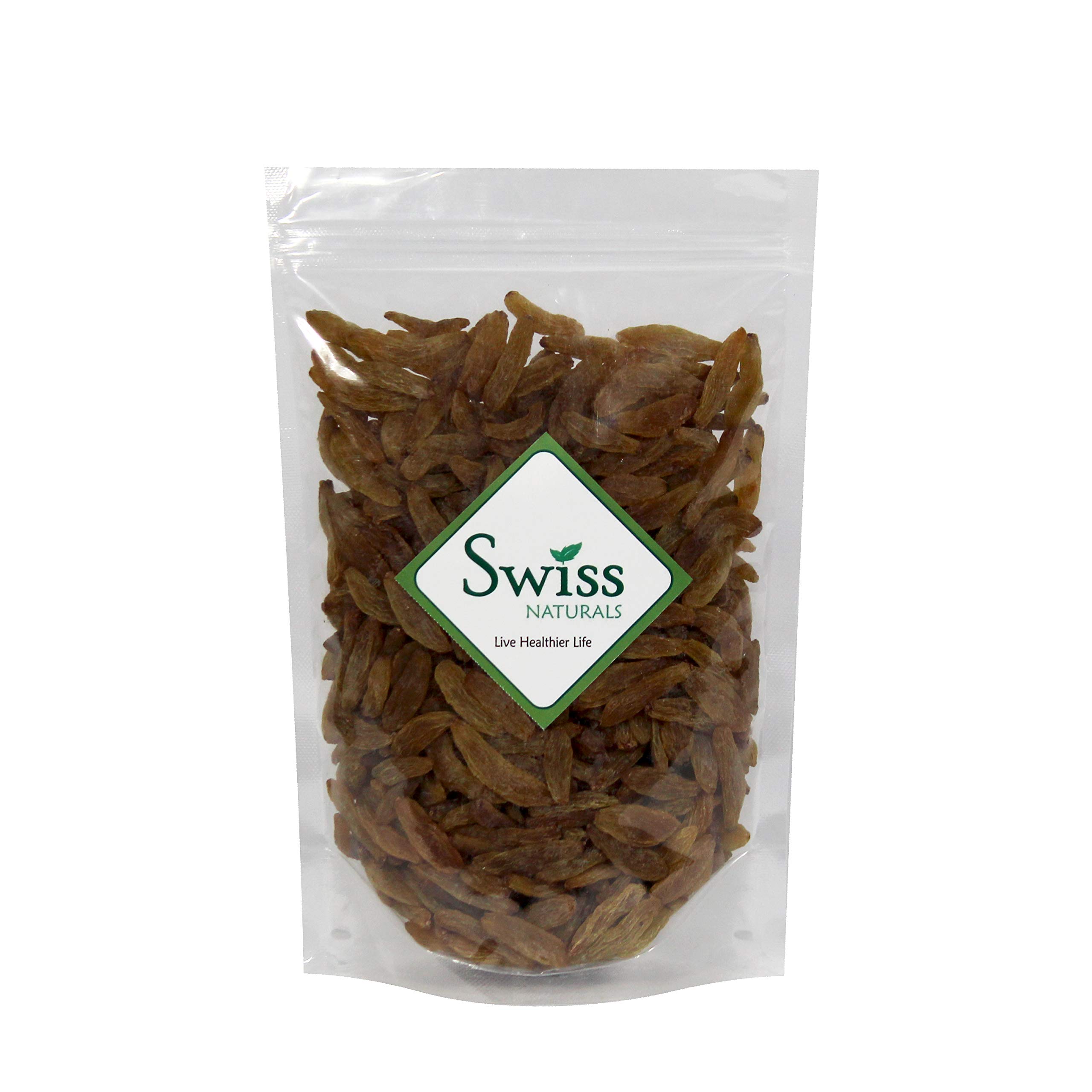 Swiss Naturals Organic Afghani Green Raisins Seedless | Afghan Golden Kishmish | Long Dry Grapes, 900g