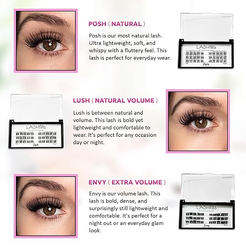 Miniatura 7 de Lashfills Kit de extensión de pestañas para bricolaje, kit de racimo de pestañas con sellador de pestañas, removedor de pestañas y herramienta de