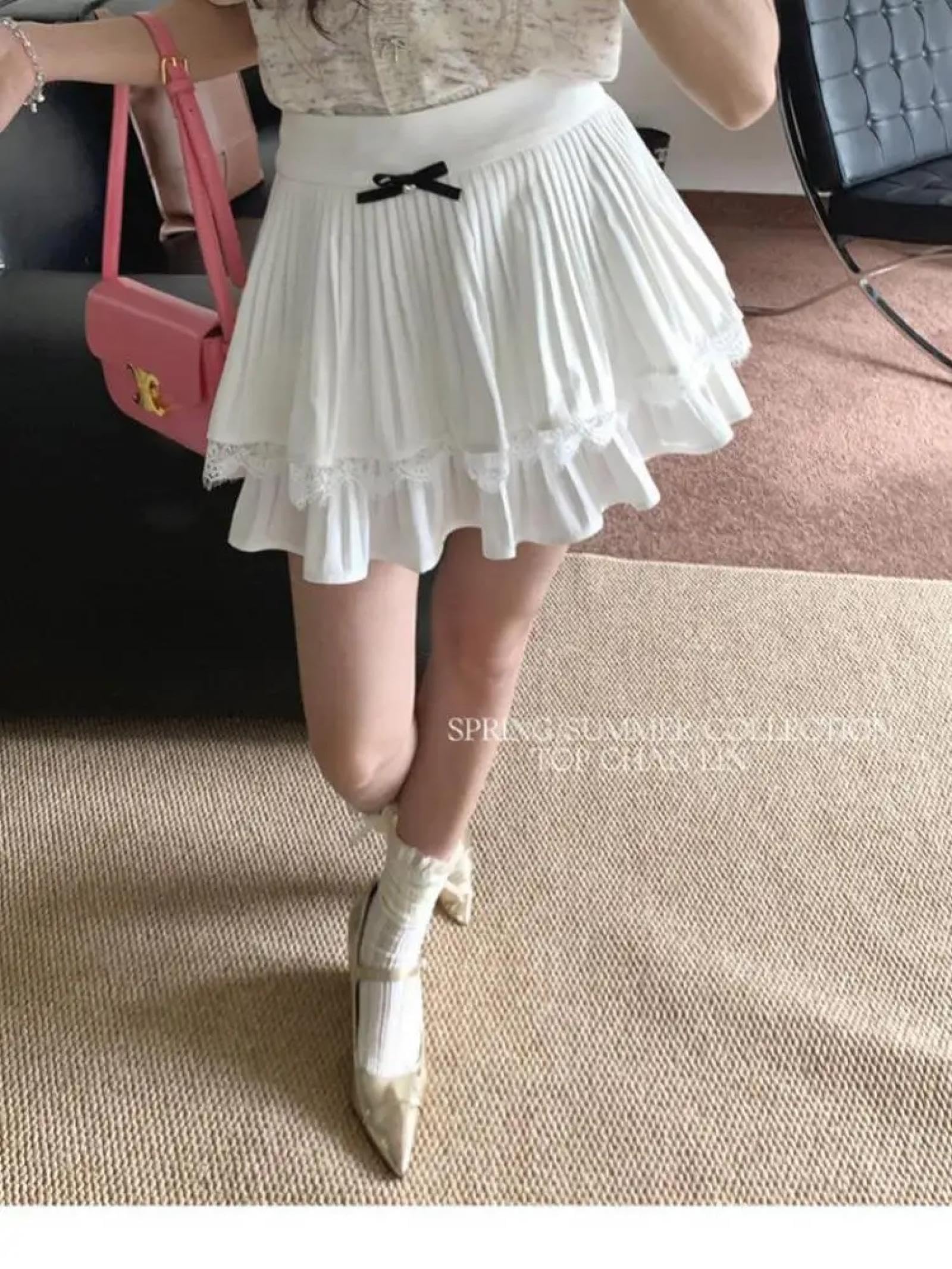 Falda Mujer Larga Cintura Alta Elástica Plisada Skirt Falda Plisada De Cintura Alta En Forma De A para Mujer