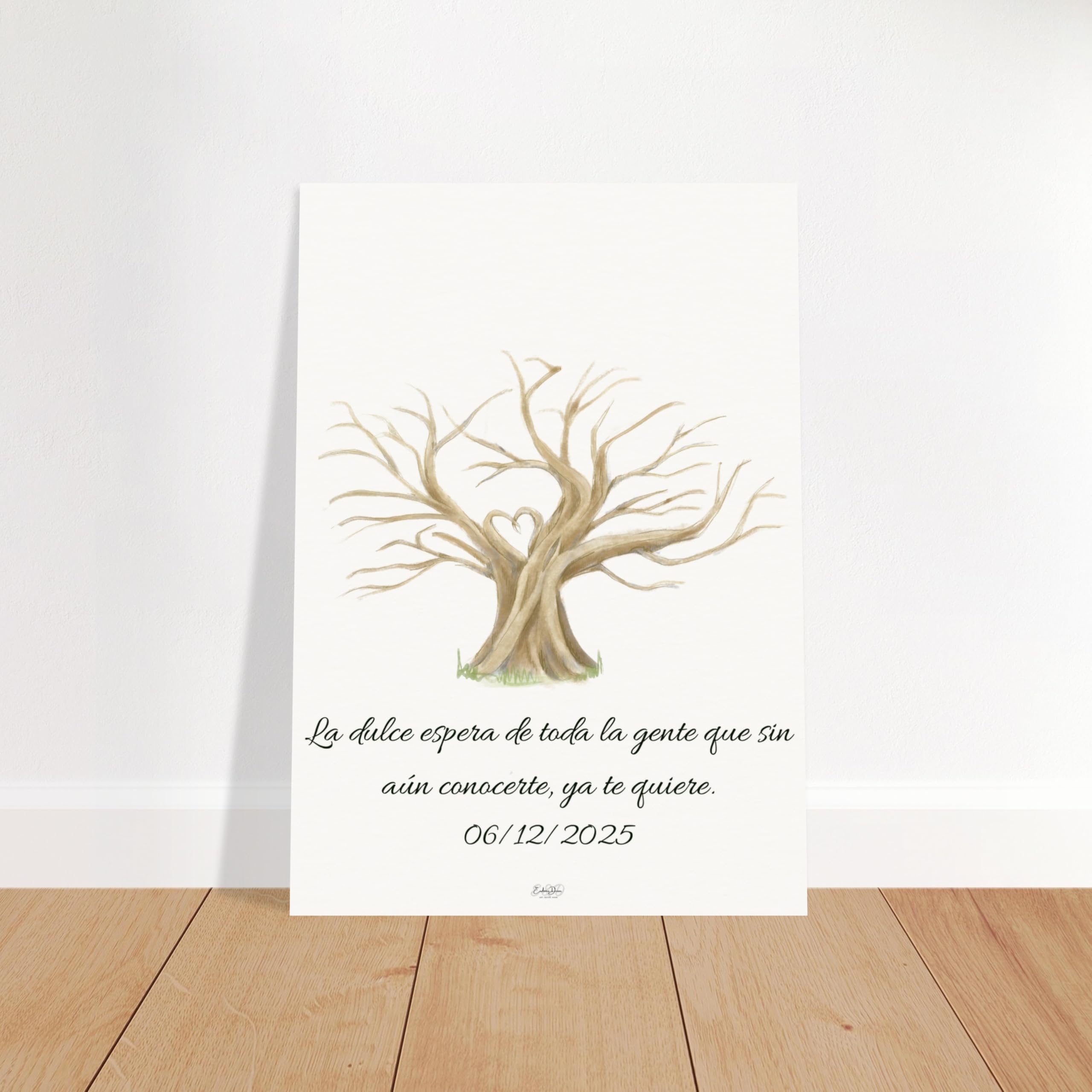Árbol de huellas para bodas y comuniones | Lámina A3 personalizada para firmas de invitados | Libro de firmas original y recuerdo único | Decoración elegante para celebraciones | Sin marco