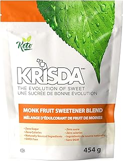 Krisda Monk Fruit Spoonable Natural TableTop Sweetener, 454 Grams