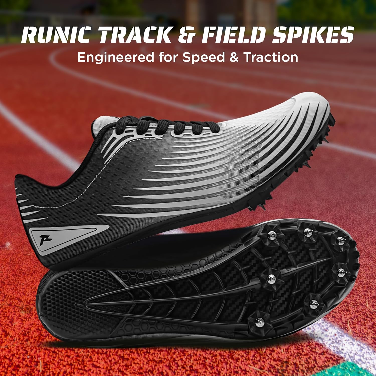 Track & Field Shoes for Men, Women & Kids – Pro Running Spikes for Sprint, Race & Training – 7 Spikes + Extra Spikes & Wrench (US Men Size) - Image 3