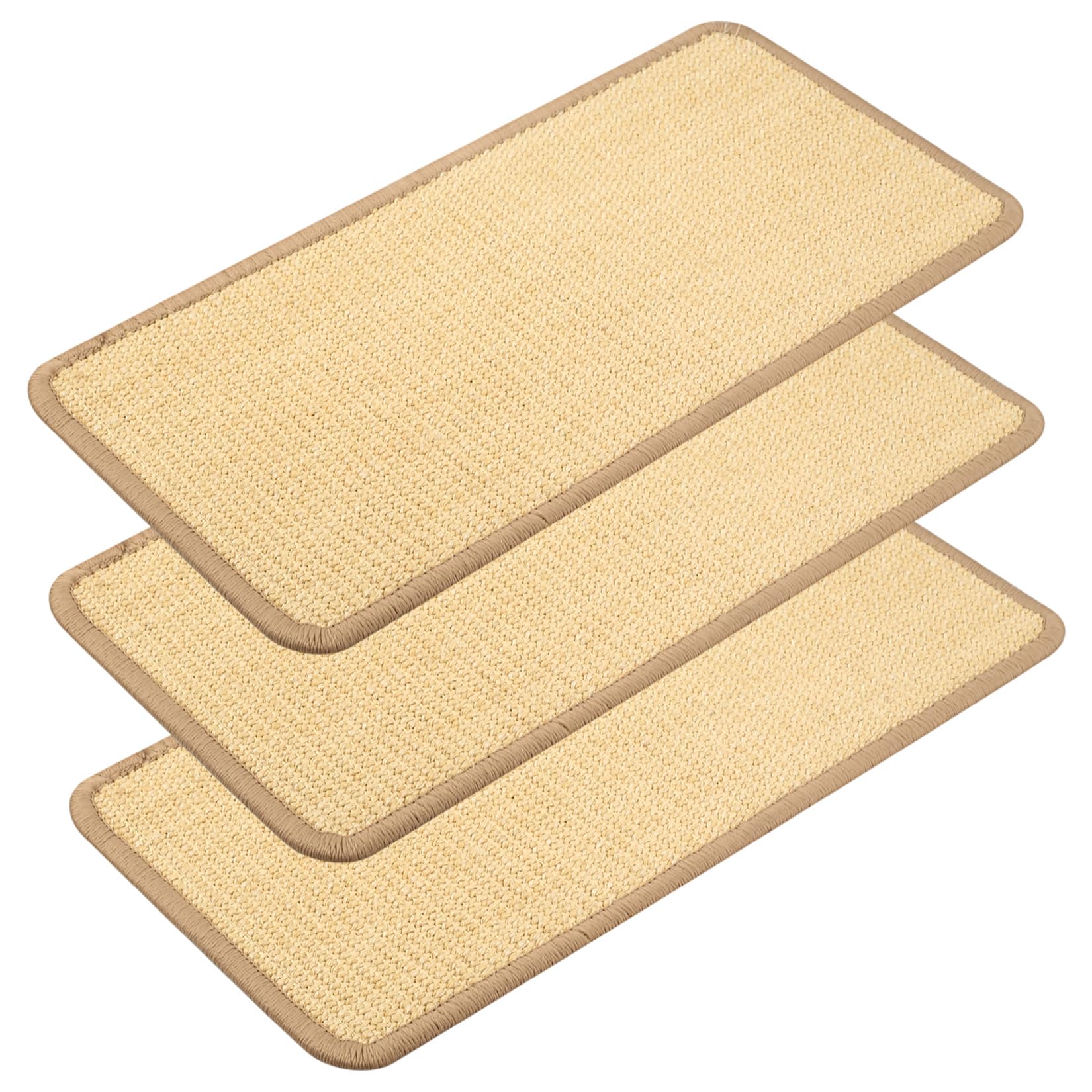 Sisal Cat Scratch Mats, 3 PcsCat Scratching Mats, 25 x 50cm Anti Slip Natural Sisal Cat Scratcher Mat, cCat Floor Scratching Mat for Rabbits & Cats Scratching Pad Rug, Protect Carpets and Sofas