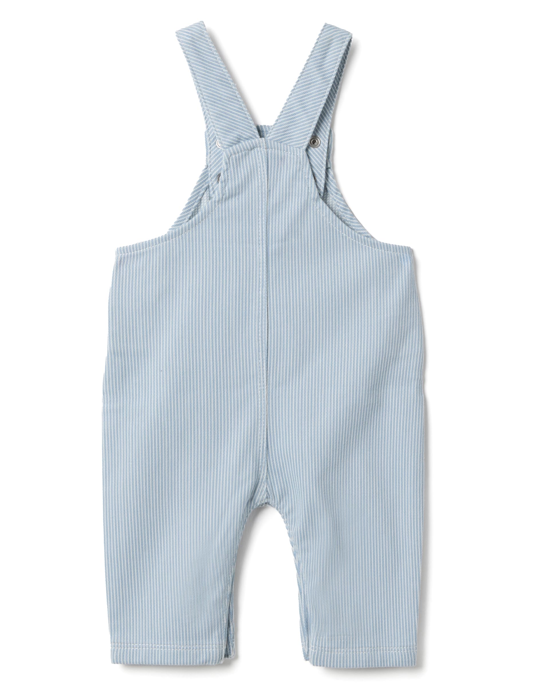 OVS KIDS Salopette a righe in misto cotone azzurra da neonata regular fit