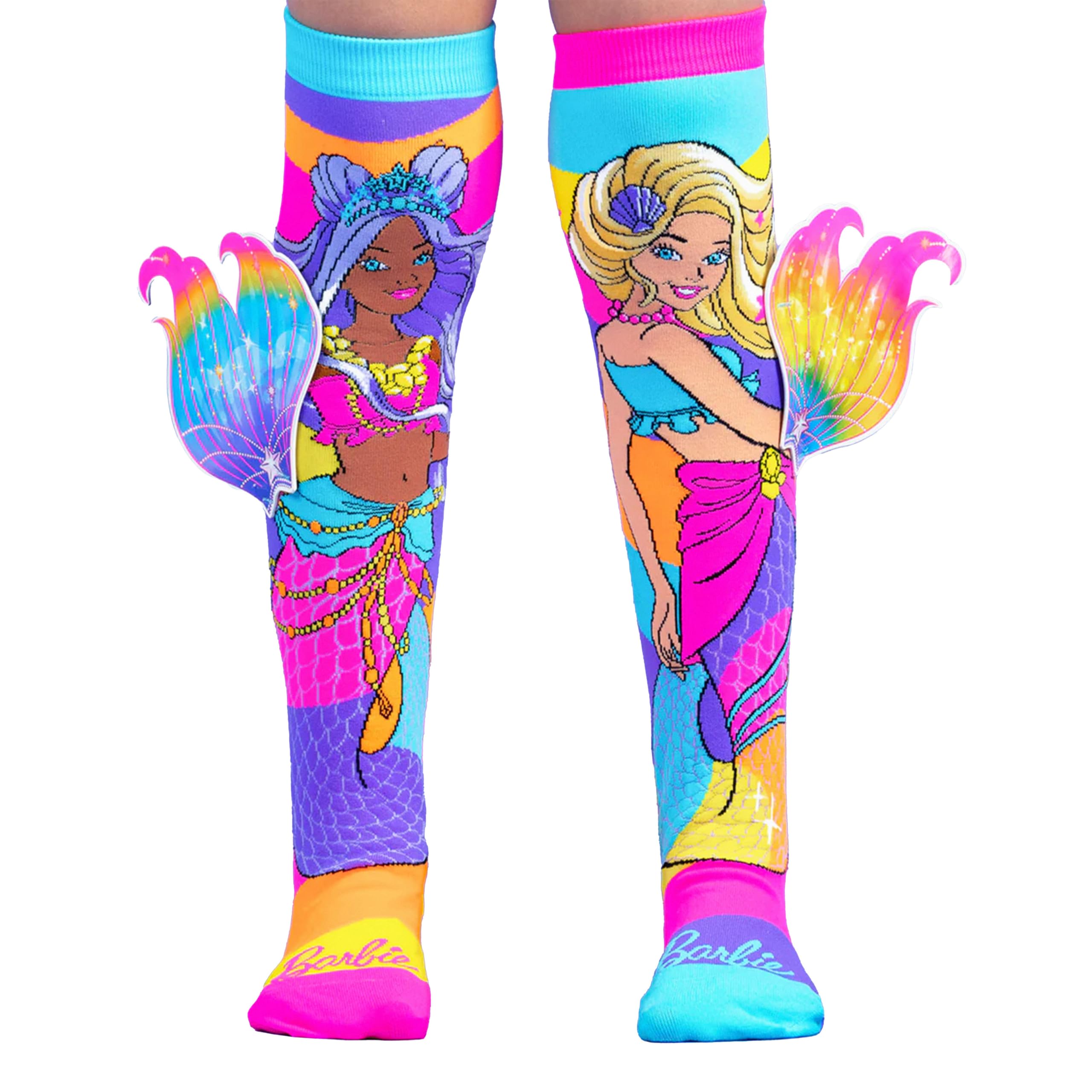 Madmia Barbie Mermaid Socken Par de Calcetines, carbón, 6-99 para Niñas