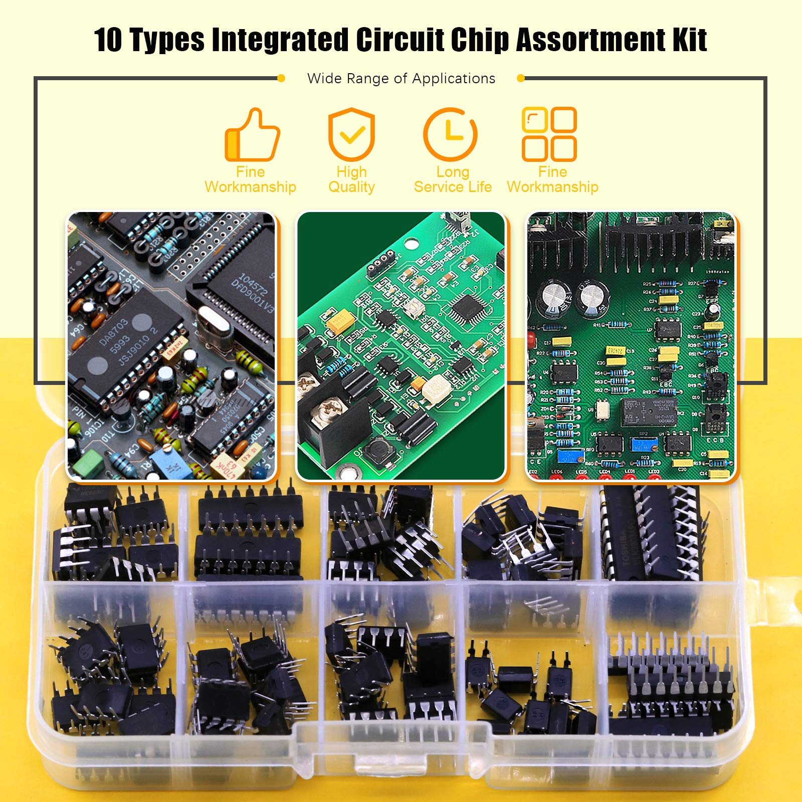 Electronics Components Kit Circuits 85-Piece Integrated Circuit