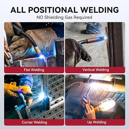 Miniatura 4 de ARCCAPTAIN Alambre de soldadura de núcleo de fundente .030, E71T-GS Mig Alambre de soldadura Carrete de 2 libras de acero al carbono suave sin gas