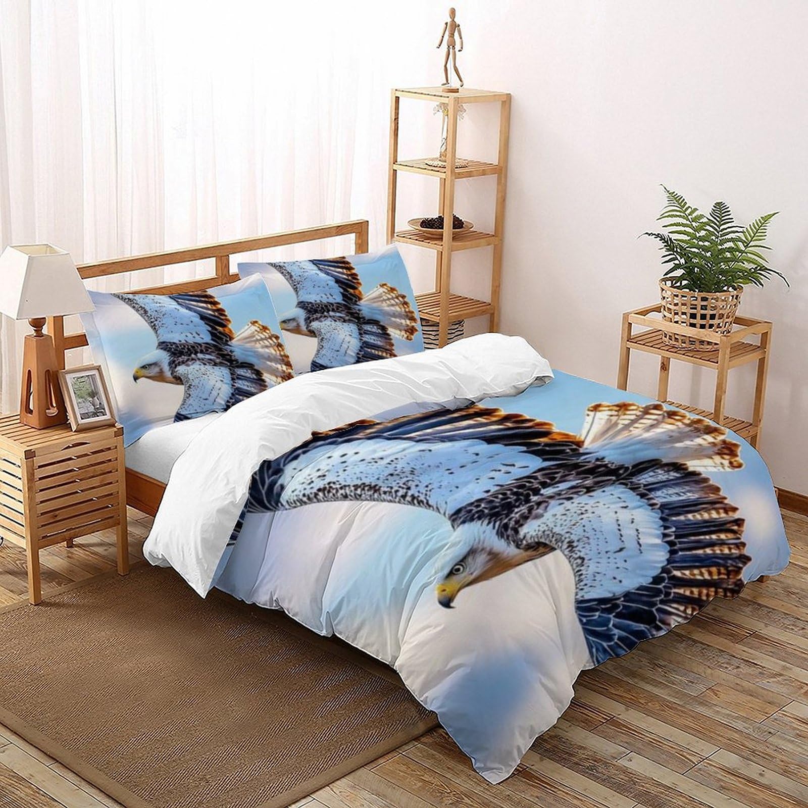 Housse de couette King 220x240 haut de gamme animaux imprimé 3D