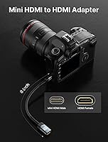 Vista 6 de JSAUX Paquete de 2 adaptadores Mini HDMI a HDMI, cable Mini HDMI macho a HDMI hembra con 4K 60Hz HDR 3D 18Gbps, compatible con cámara, videocámara