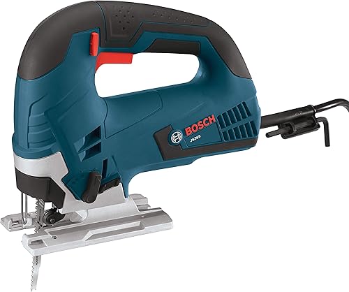 BOSCH JS365 - Kit de sierra de calar con mango superior de 120 V, 6.5 amperios, velocidad variable, cortes biselados de 45 grados, hasta 3,000 SPM