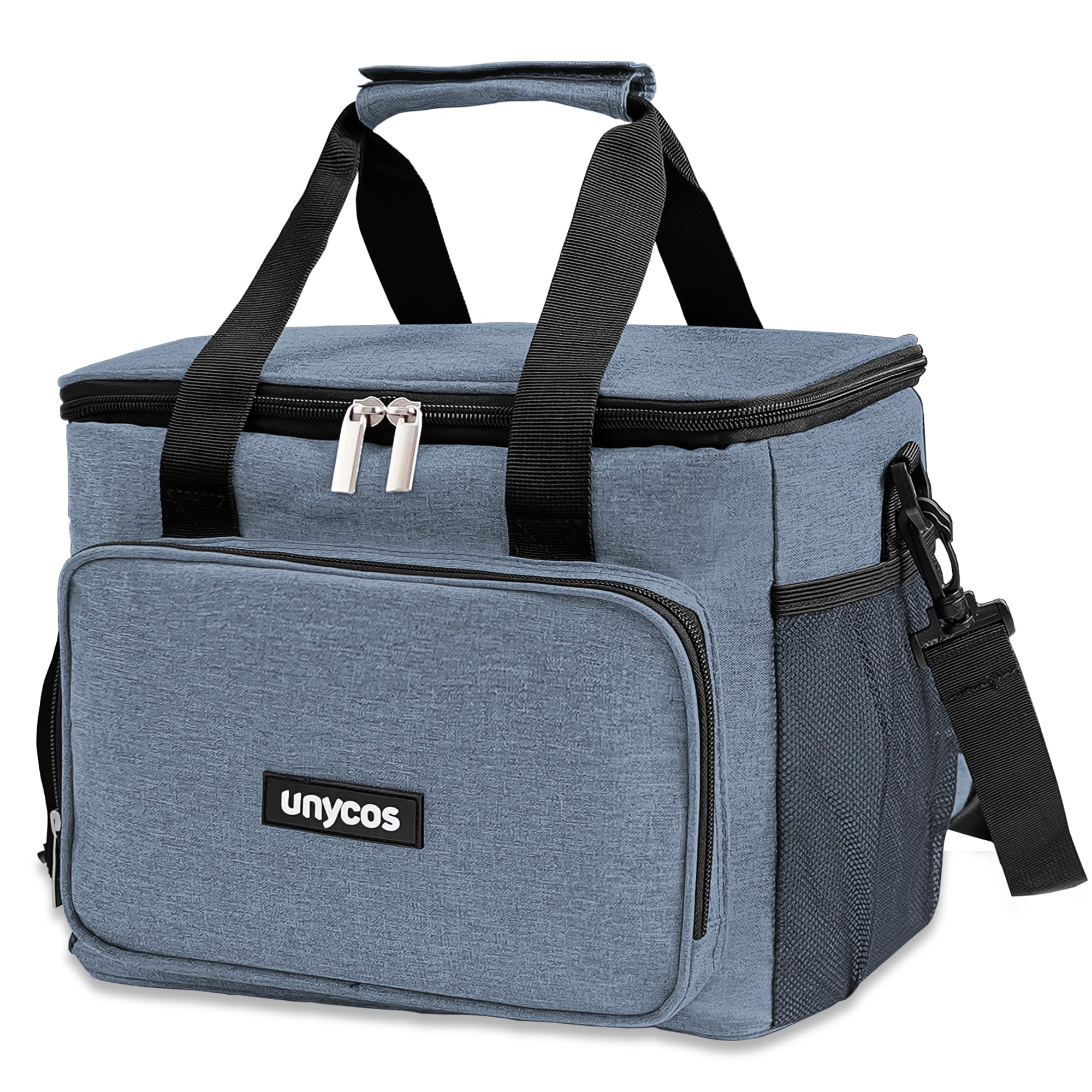 unycos - Bolsa Térmica Porta Alimentos 10L - Nevera Portátil, Lunch Box Impermeable, Hermética e Isotérmica, Porta Fiambrera para Almuerzo, Oficina, Viaje, Pícnic o Colegio (Azul Claro)