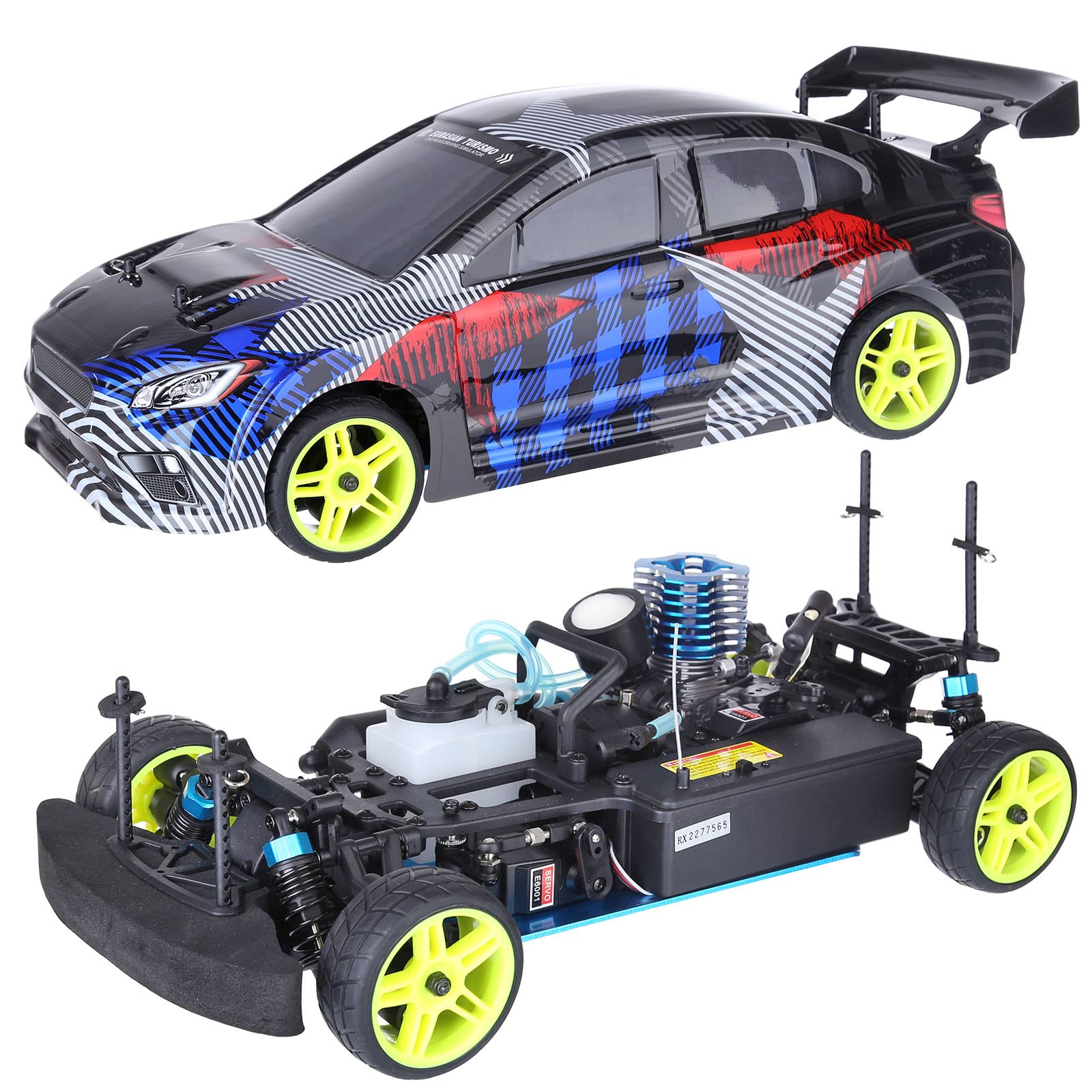 1/10 Nitro RC wózek drogowy, 2,4 G 4WD 2-biegowy samochód z 18CXP Nitro, RTR