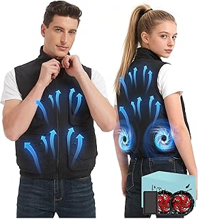 Lvkakmox Cooling Vest Jacket with 2 Fans & 20000 mAh Battery, 21 V Air Conditioning Jacket for Men & Women, Lightweight fo... Price In India