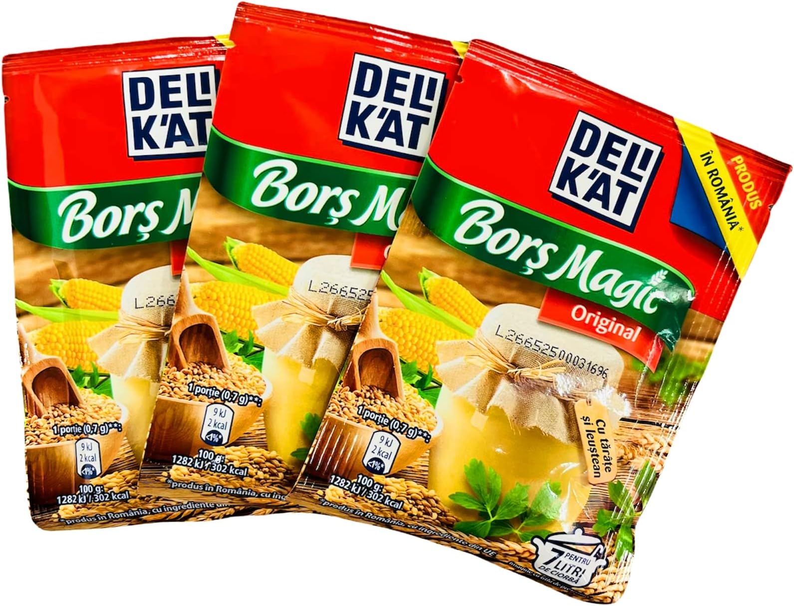 Delikat Traditional Romanian Bors Magic Original - from Hart of Romania, Essential for a Soup 3x20g Each