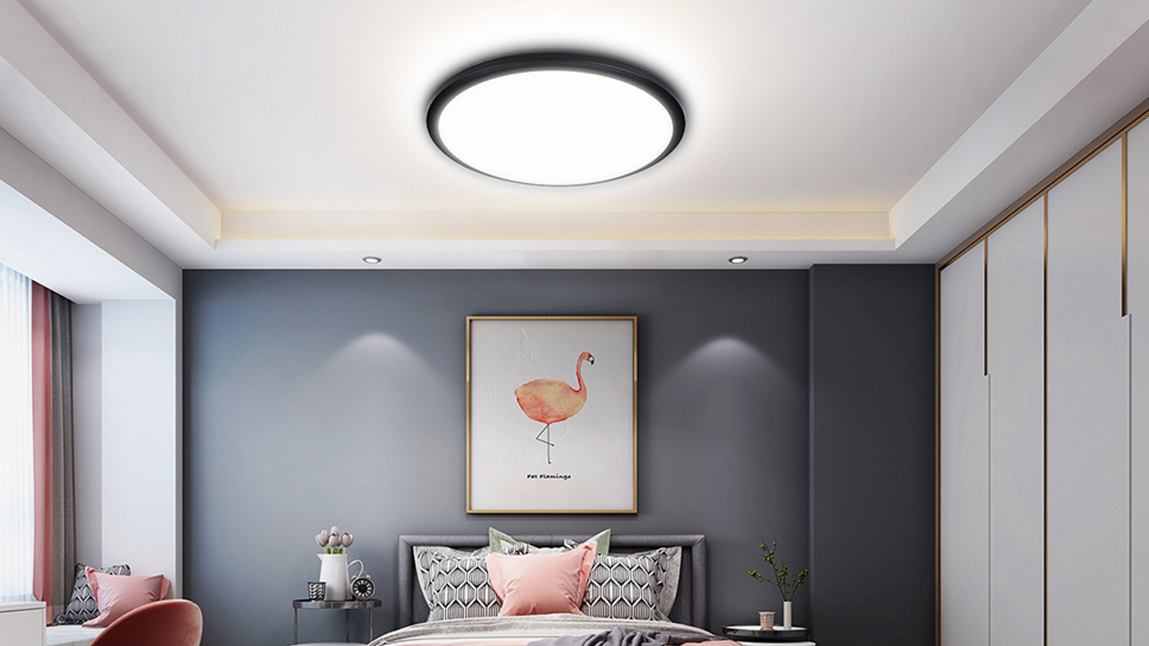 BTLINK 24W LED Deckenleuchte 30cm Schwarz - Neutralweiß 4000K Für Wohnzimmer & Küche