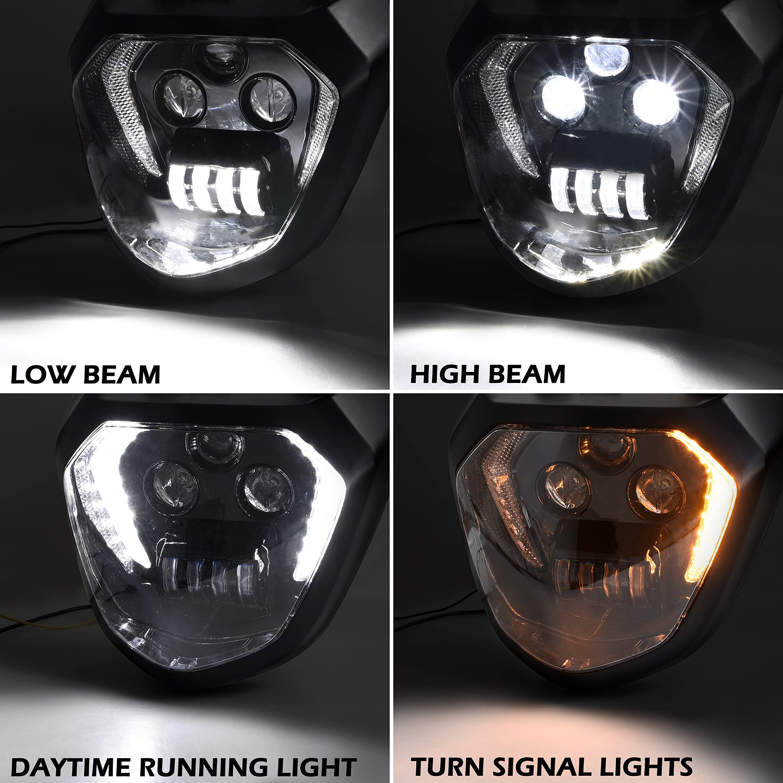 Amazon.com: VEISUTOR LED Headlight Assembly for Yamaha MT-07 FZ-07