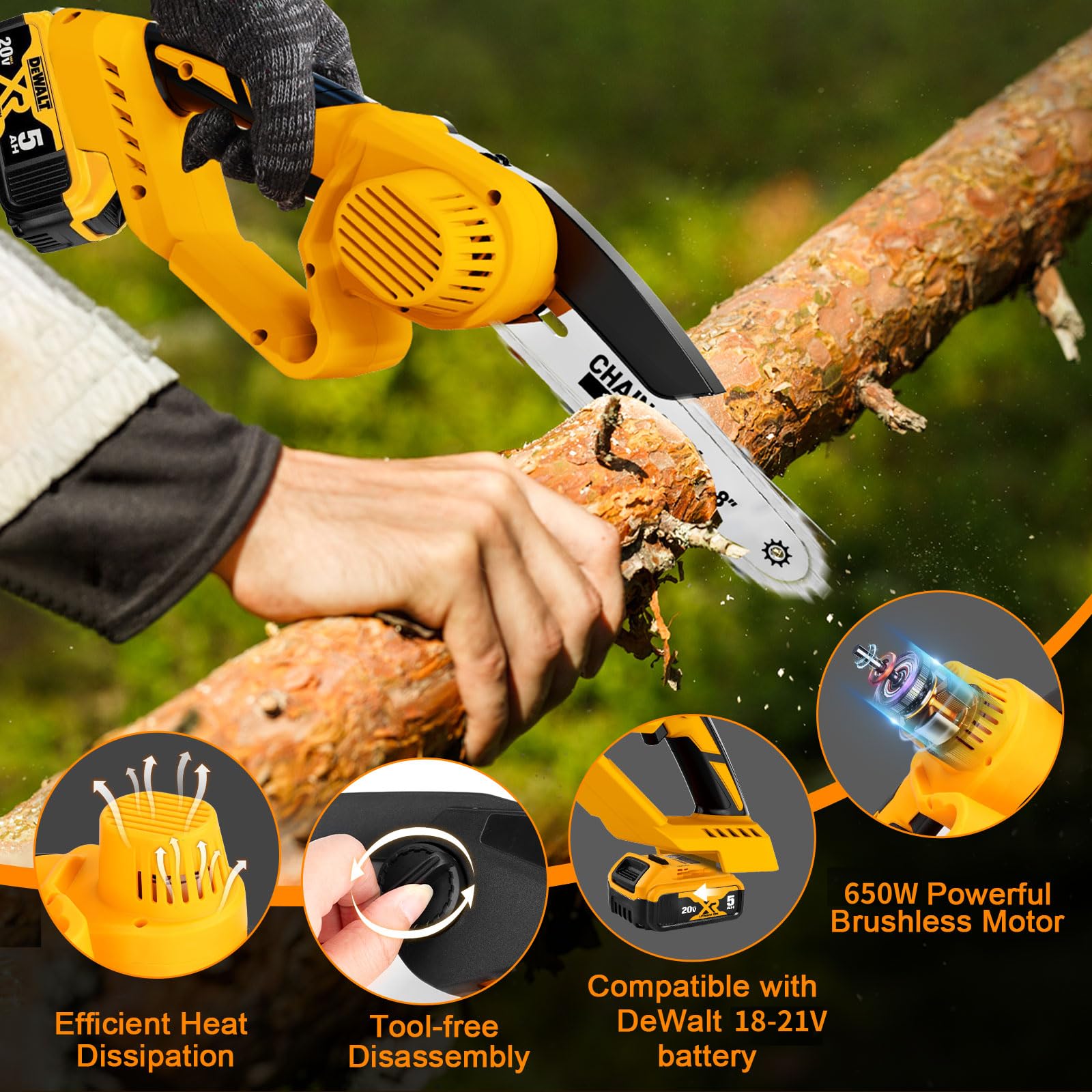 Mini Chainsaw Dewalt Battery Powered Chainsaw Review Dewalt