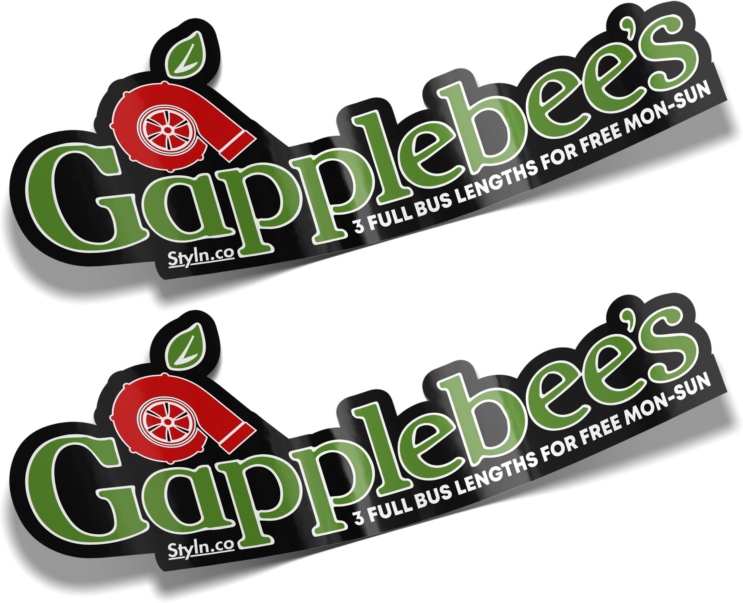 STYLN GAPPLEBEES Slap Sticker (2) CAR Truck Vinyl Sticker Decal Racing 7"