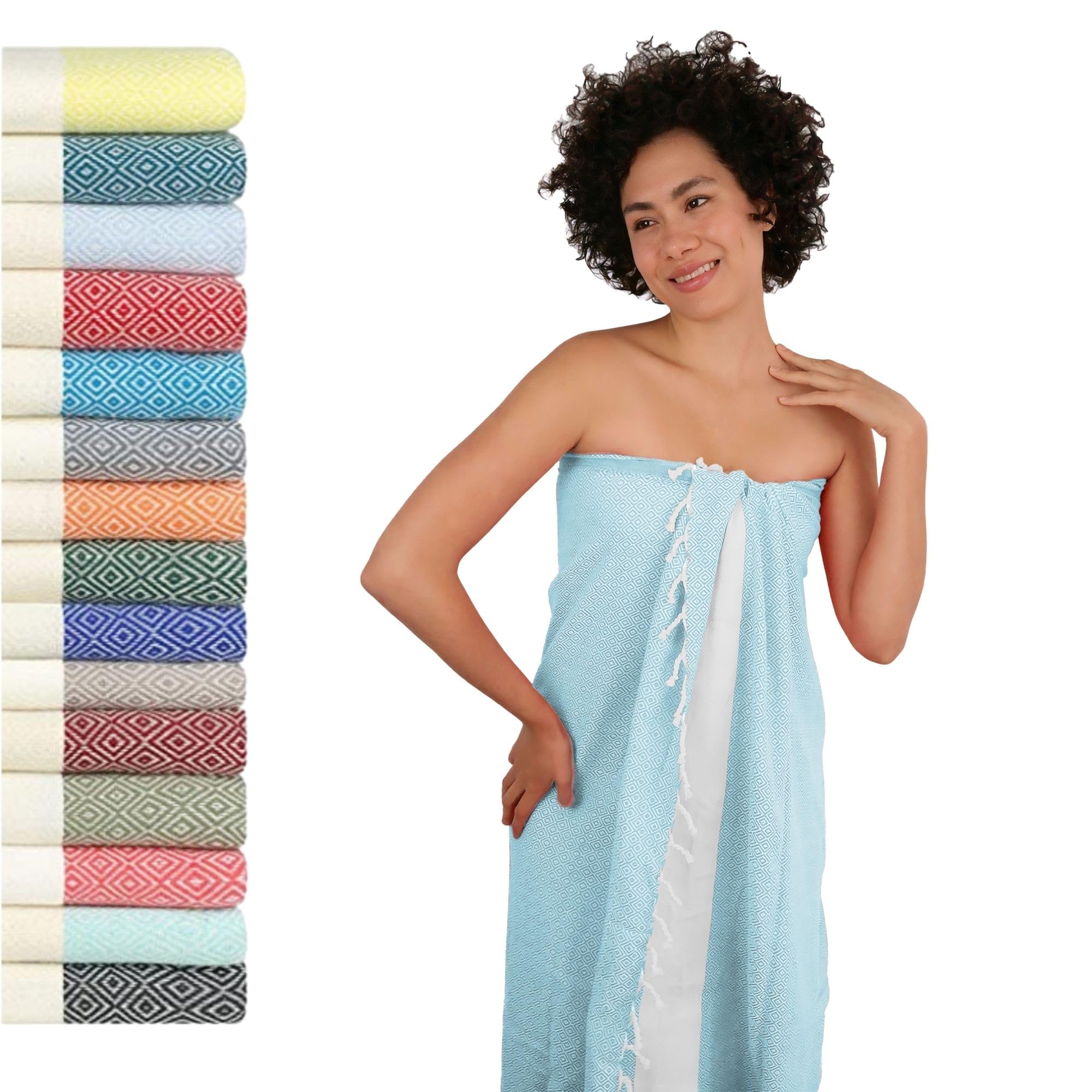 Flora Furora Toallas Playa Grandes Pareja 100x200 cm - Algodón Reciclado - Toalla Playa Grande: Mujer + Hombre Fouta Playa, Playa Accesorios Beach Towel, Esterilla Playa, Pareos Playa Grandes