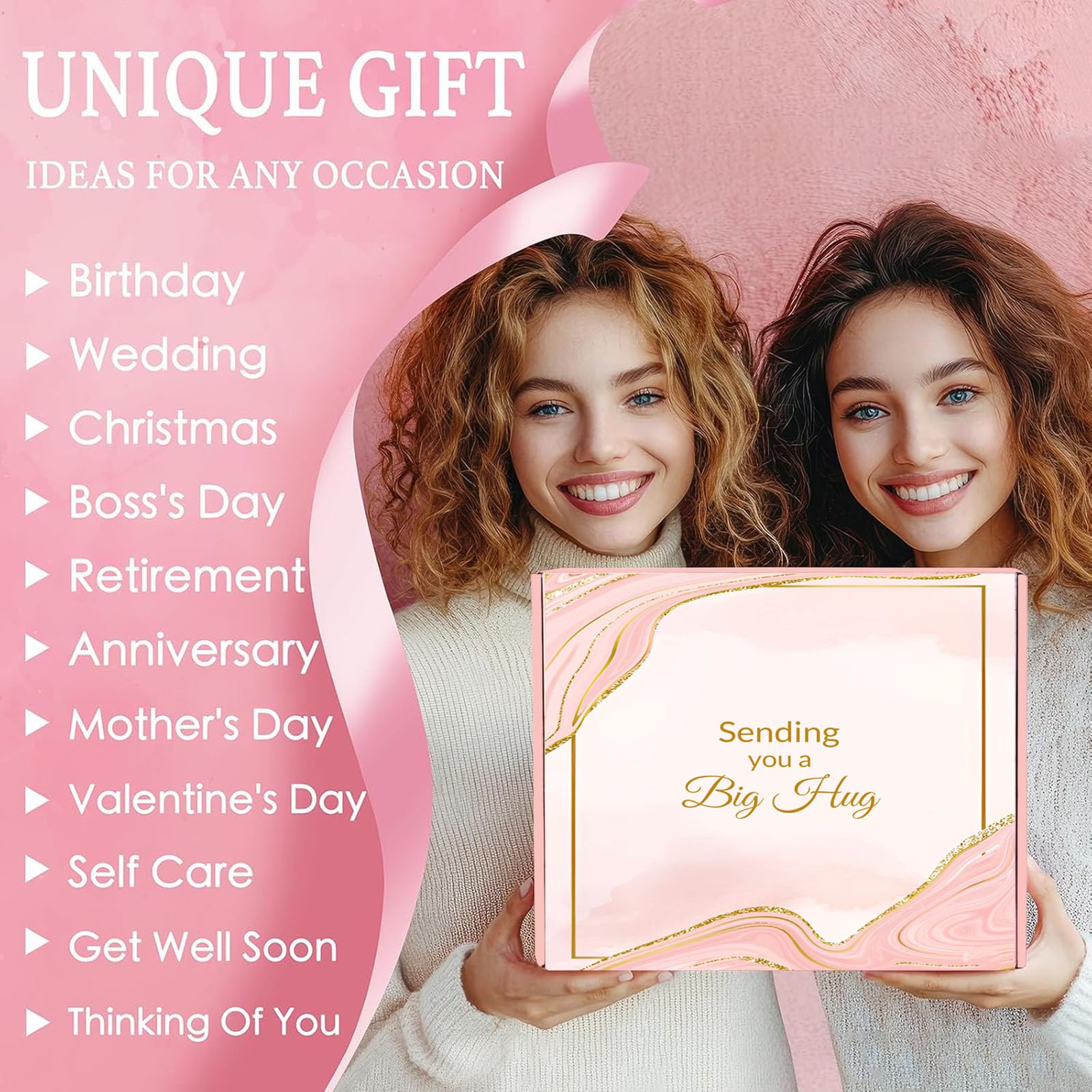 Geschenke für Frauen - Geschenke Set für Beste Freundin | Kuscheldeck Geschenke für Freundin Oma Schwester Ehefrau mit 40 OZ Edeltahl Weinbecher als Geburtstagsgeschenk