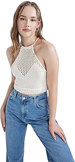 Coool Halter Yaka Kroşe Atlet