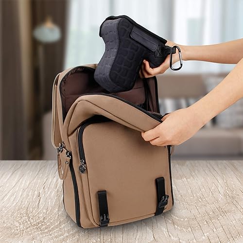 Miniatura 8 de USA GEAR - DSLR estuchefunda para cámara con almacenamiento de accesorios con cierre, flexible y pasador para cinturón de neopreno, compatible con