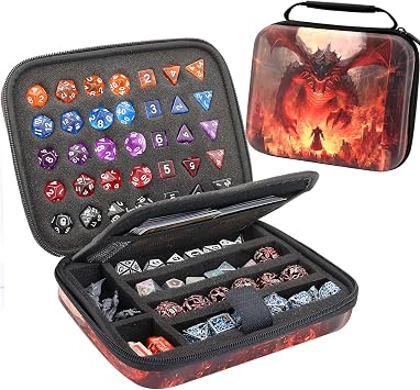 Dice Storage Case Dice Bag Dice throne dnd dice tray dice holder dnd dice storage dice case Multifunctional storage Organizer Role Playing Game for Rpg Table Game A