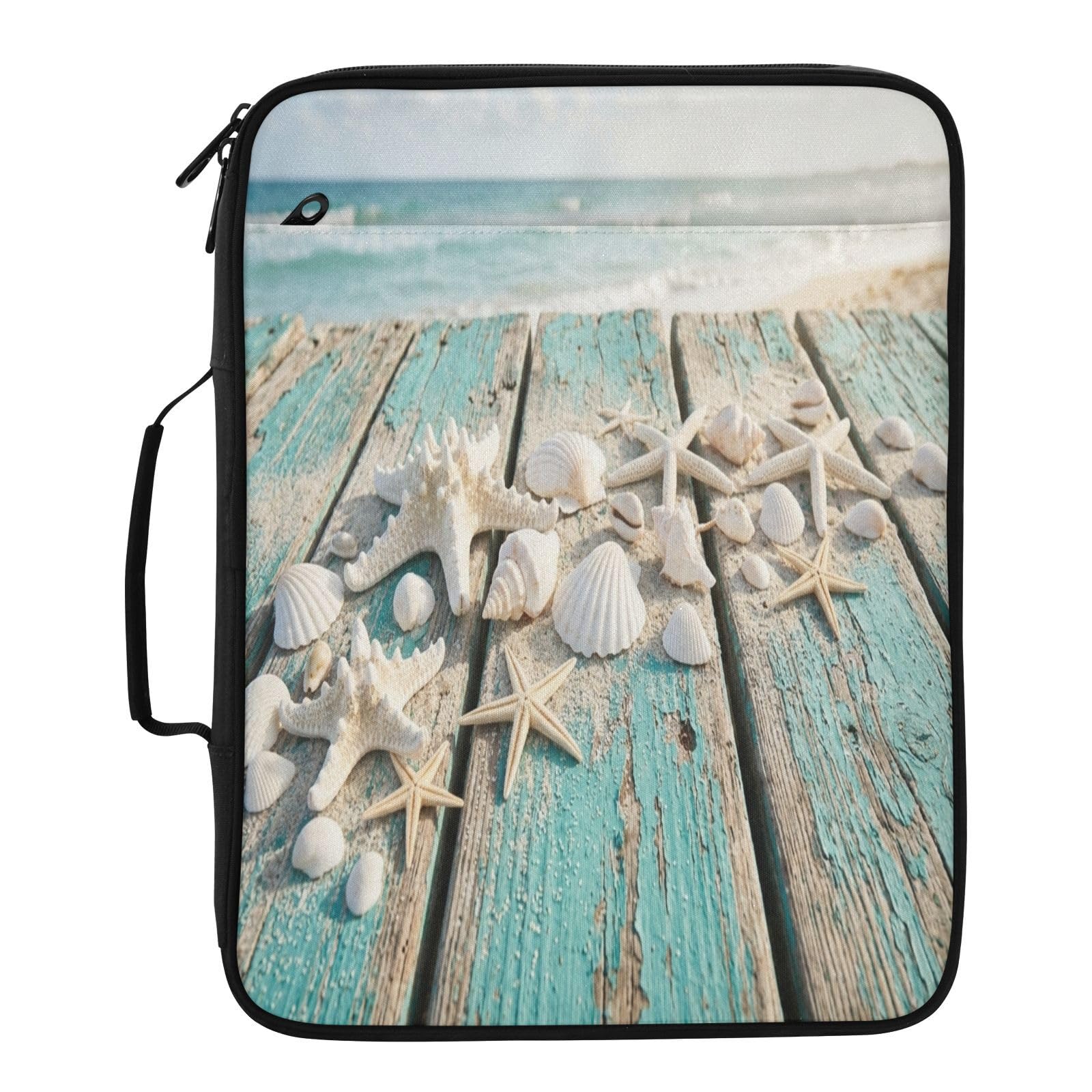 Sac de classement extensible blanc turquoise classeur accordéon - 8