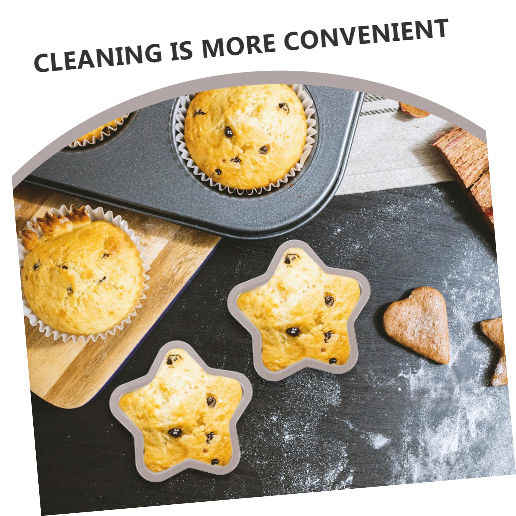 COLLBATH 5 Juegos De Moldes Para Pasteles De Acero Al Carbono Con Revestimiento Antiadherente Y Forma De Estrella Para Repostería Casera (2 Unidades X 5)