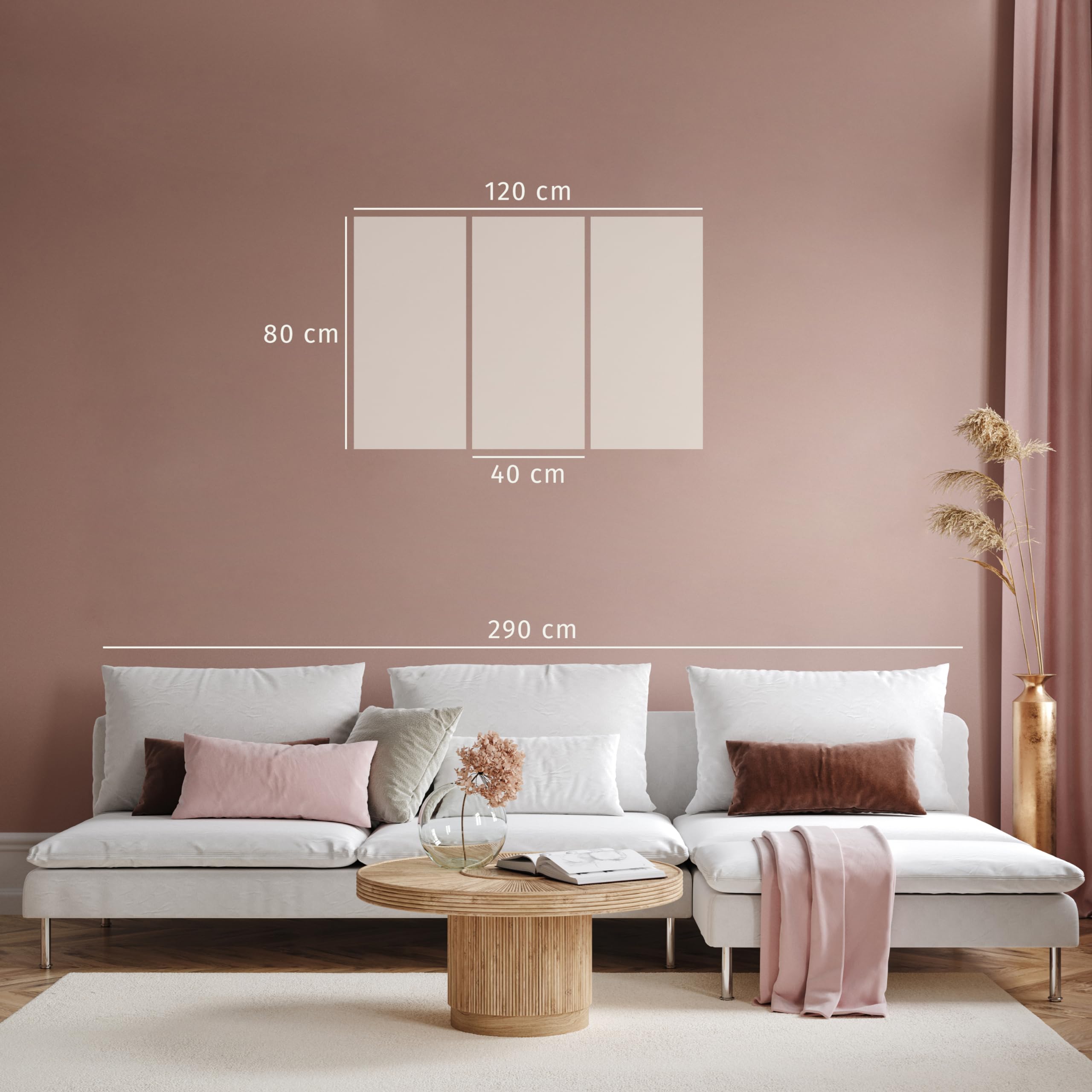 B&D XXL - Lavagna Di Sughero per Puntine - Mappa Mondo 120x80 cm 3 Pezzi - Bacheca Sughero da Parete & Quadri Componibili in un Uno - Grande Decorativo per Parete per le Note - Terra k-C-0035-p-g