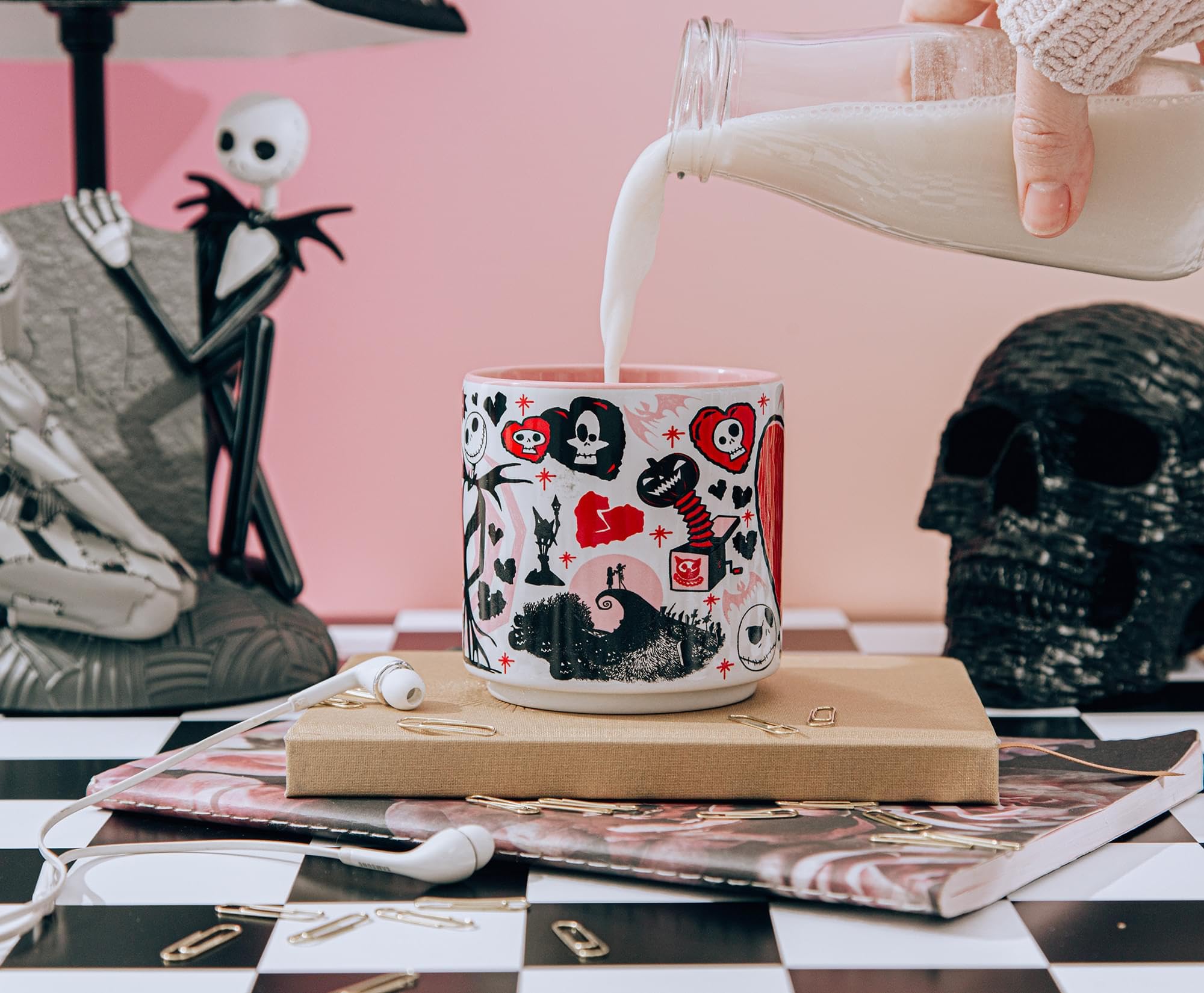 Silver Buffalo Disney 'The Nightmare Before Christmas' walentynki miasto kubek ceramiczny do układania w stos