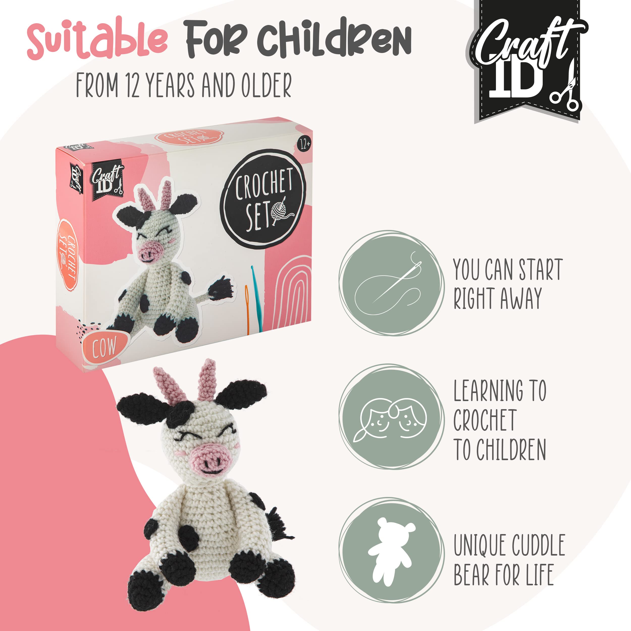 Craft ID Cow Crochet Set, multicoloured, Kuh - Image 2