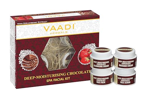Miniatura 2 de Vaadi Herbals Kit facial  Kit facial de spa de chocolate y fresa  TODO Natural  Adecuado para todo tipo de piel y tanto para hombres como para