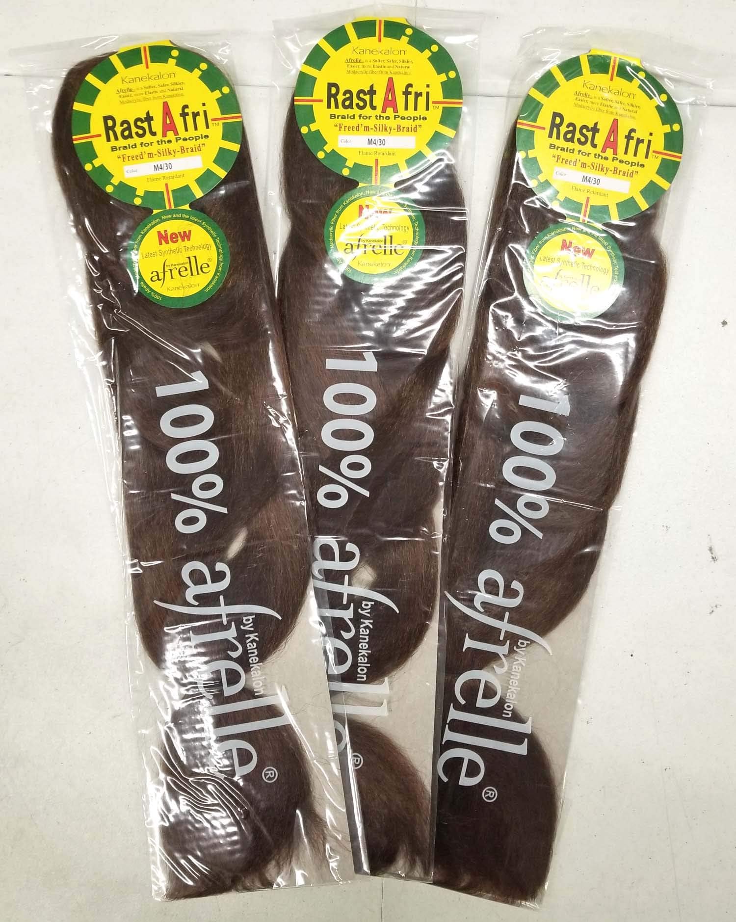 Rasta Fri Braids ( Pack of 3 ) #4/30, Medium Brown mixed with Auburn