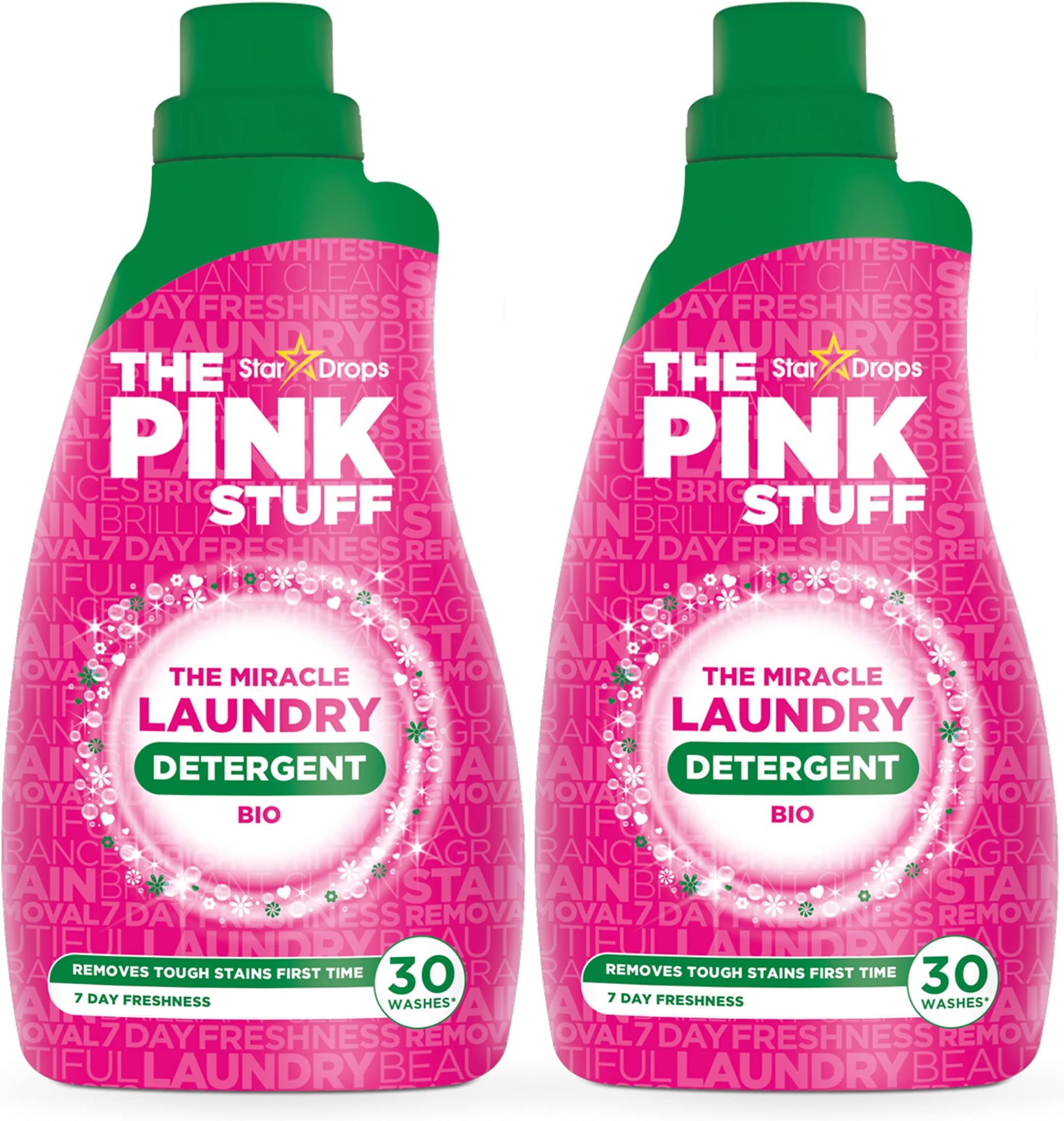 The Pink Stuff - The Miracle Laundry Detergent Bio Liquid - 32oz Pack of 2