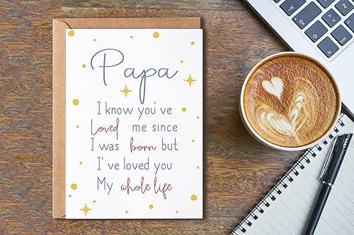 Miniatura 3 de EruditeGifts Papa I Know You've Loved Me Since - Tarjeta de cumpleaños para papá - Tarjeta del día del papá - Bonita tarjeta de cumpleaños para papá