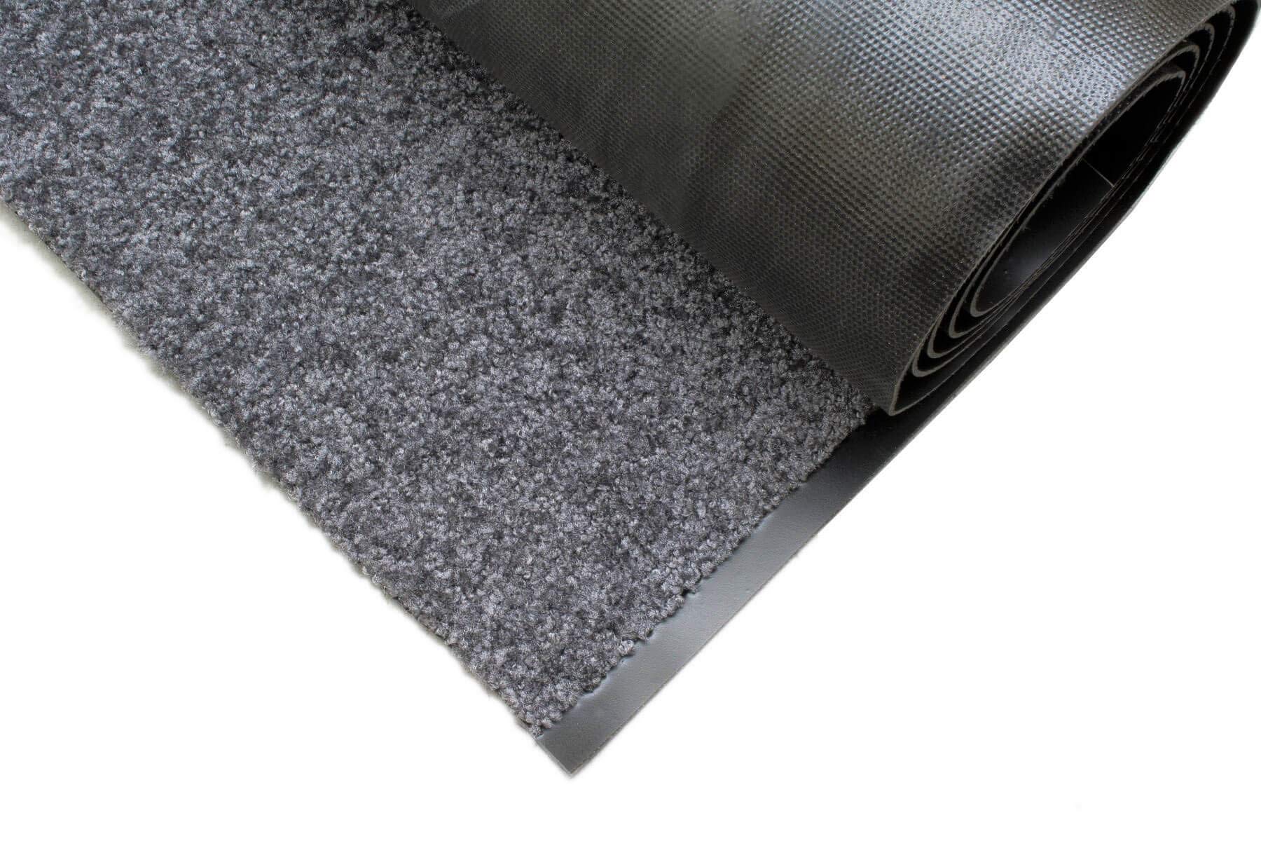 Primaflor Schmutzfangläufer Clean | 90 x 150 cm | Grau | Meterware | 100 % Polyamid, 9 mm Gesamthöhe, rutschhemmender Vinyl-Rücken, zuschneidbar für Eingang, Flur und Büro