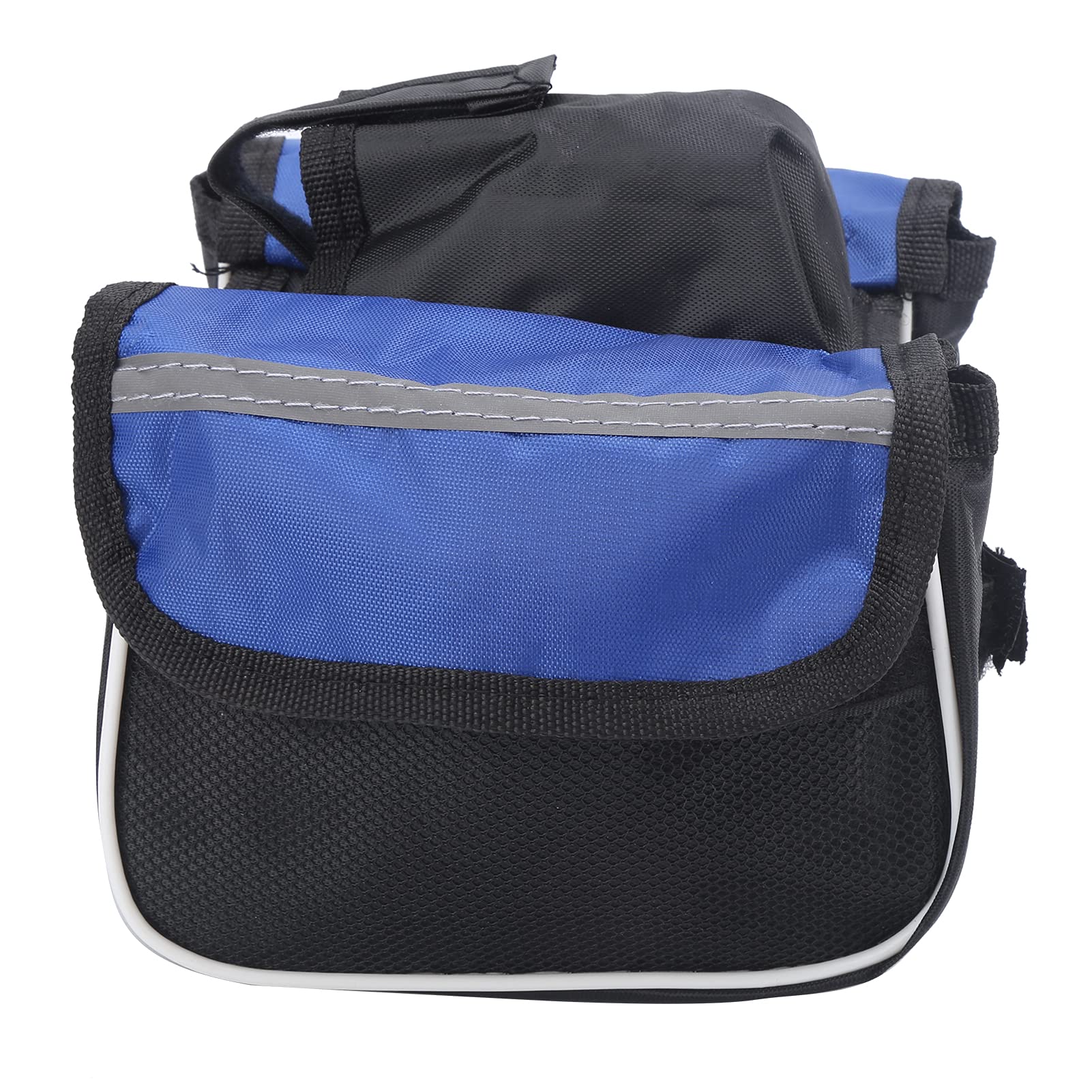 Cycle Front Beam Bag Blue Mountain Bike Upper Tube Mobile Phone Case Riding Accessory Polyester Fiber for Night Cycling