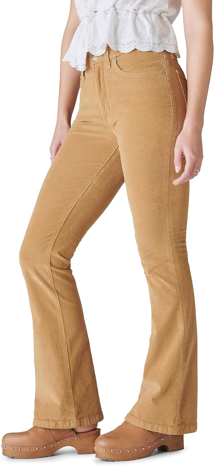 Lucky Brand Womens Lucky Brand Women's High Rise Corduroy Stevie Flare Jean - Image 4