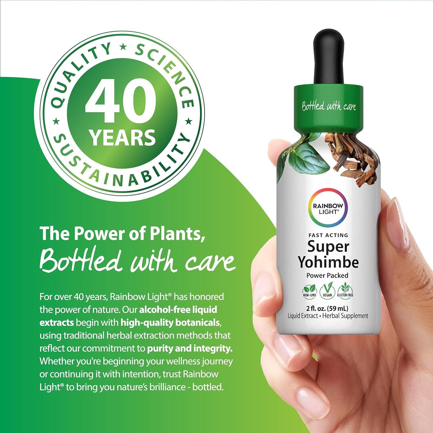Rainbow Light Super Yohimbe Extract | 2 Fl Oz | Fast Acting, Power Packed Formula | Alcohol Free | Non-GMO and Gluten Free Herbal Supplement | for Men and Women - Image 5