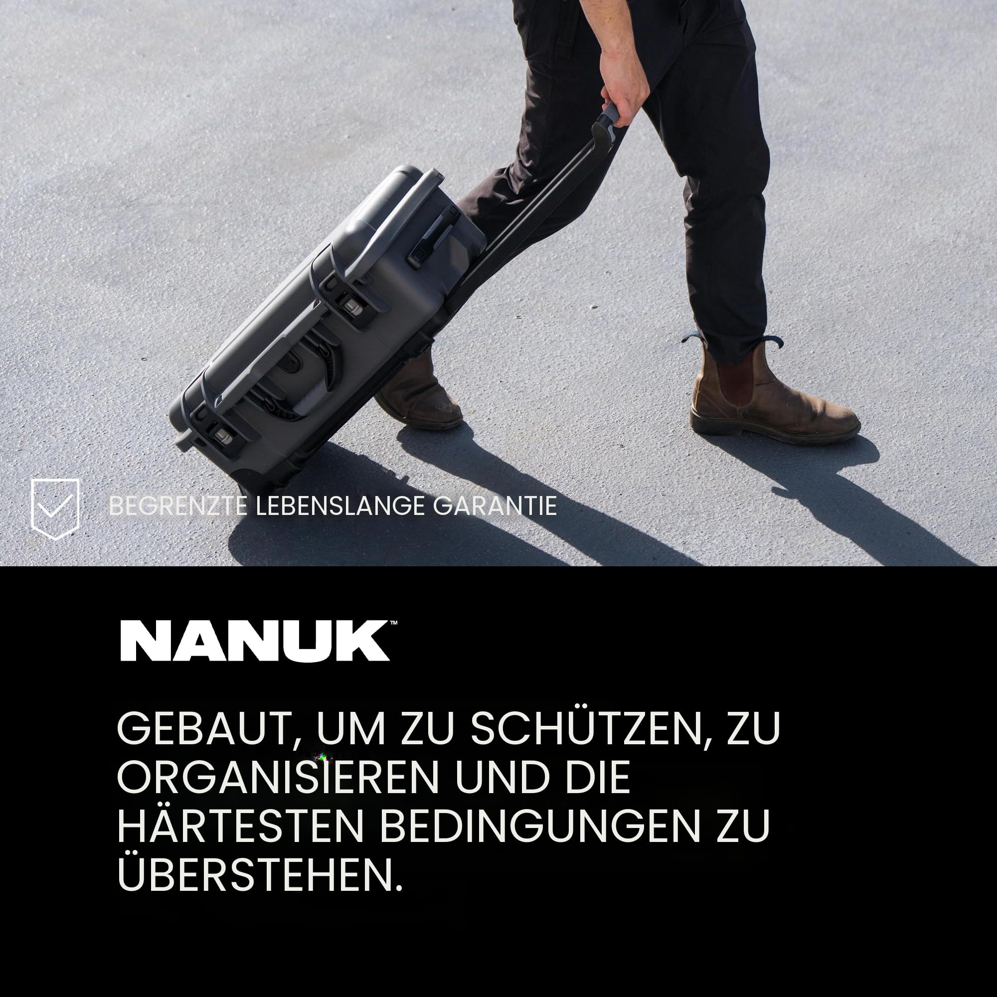 NANUK 935 – Leichter, wasserdichter Schutzkoffer aus NK-7-Kunststoff mit Rollen und individuell anpassbarer Schaumstoffeinlage (56 cm x 36 cm x 23 cm) Zugelassen als Handgepäck (Schwarz)