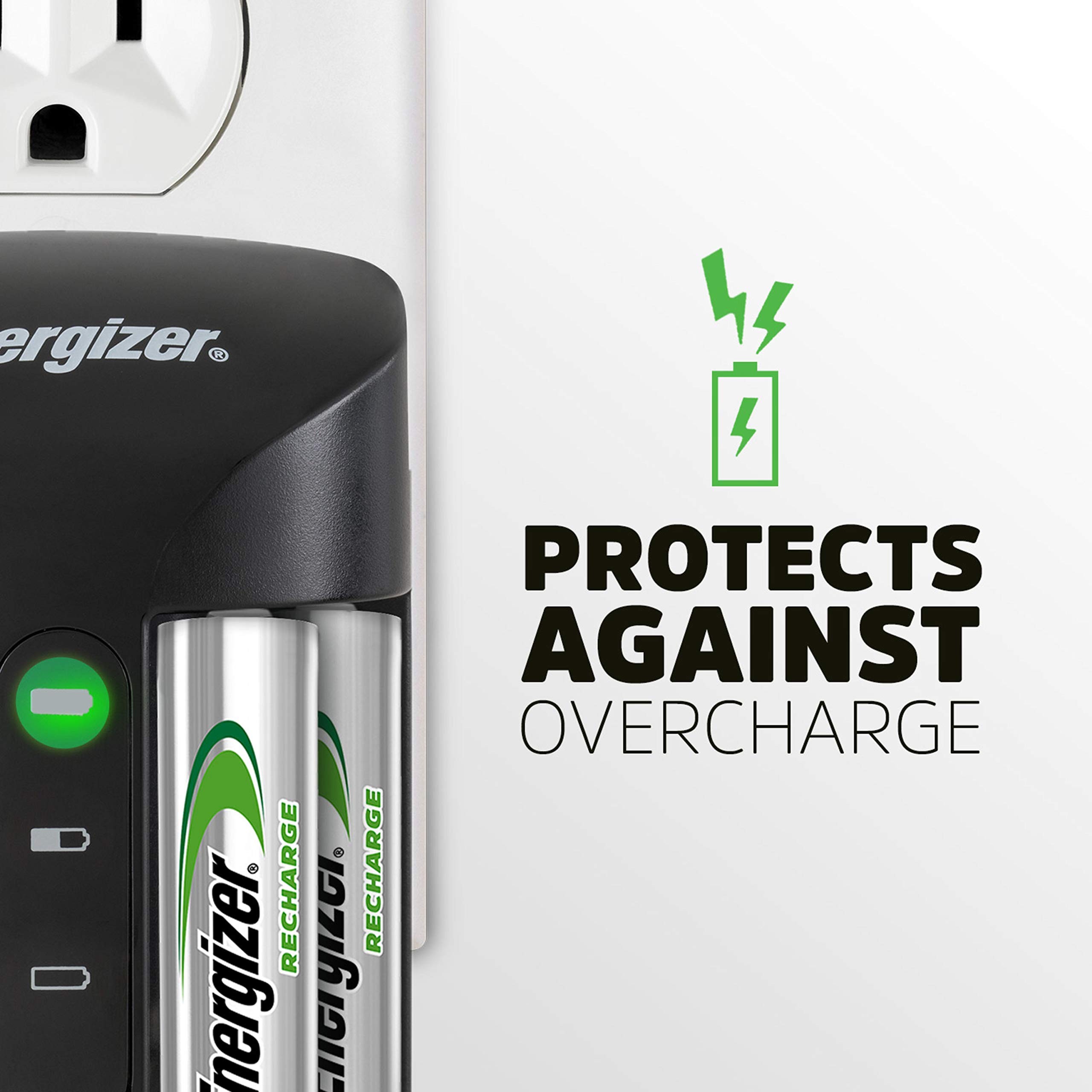 Energizer AA and AAA Battery Charger with 4 AA NiMH Rechargeable