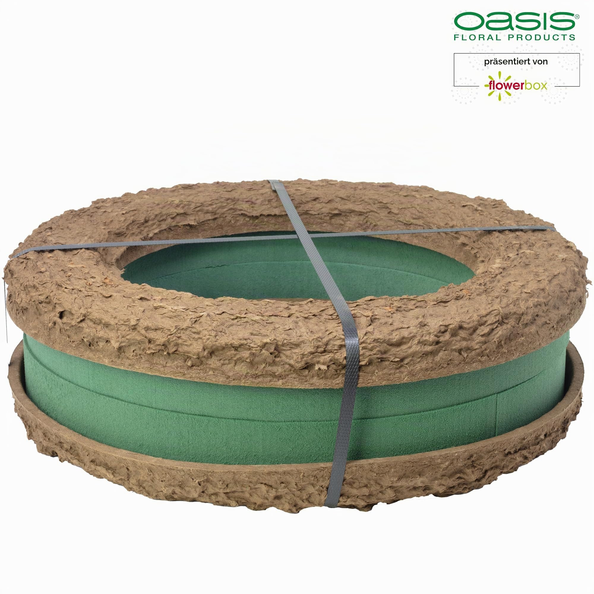 Flowerbox Oasis Steckschaum BIOLIT Ring Ø38cm Steckmasse Steckschwamm - 2 Stück