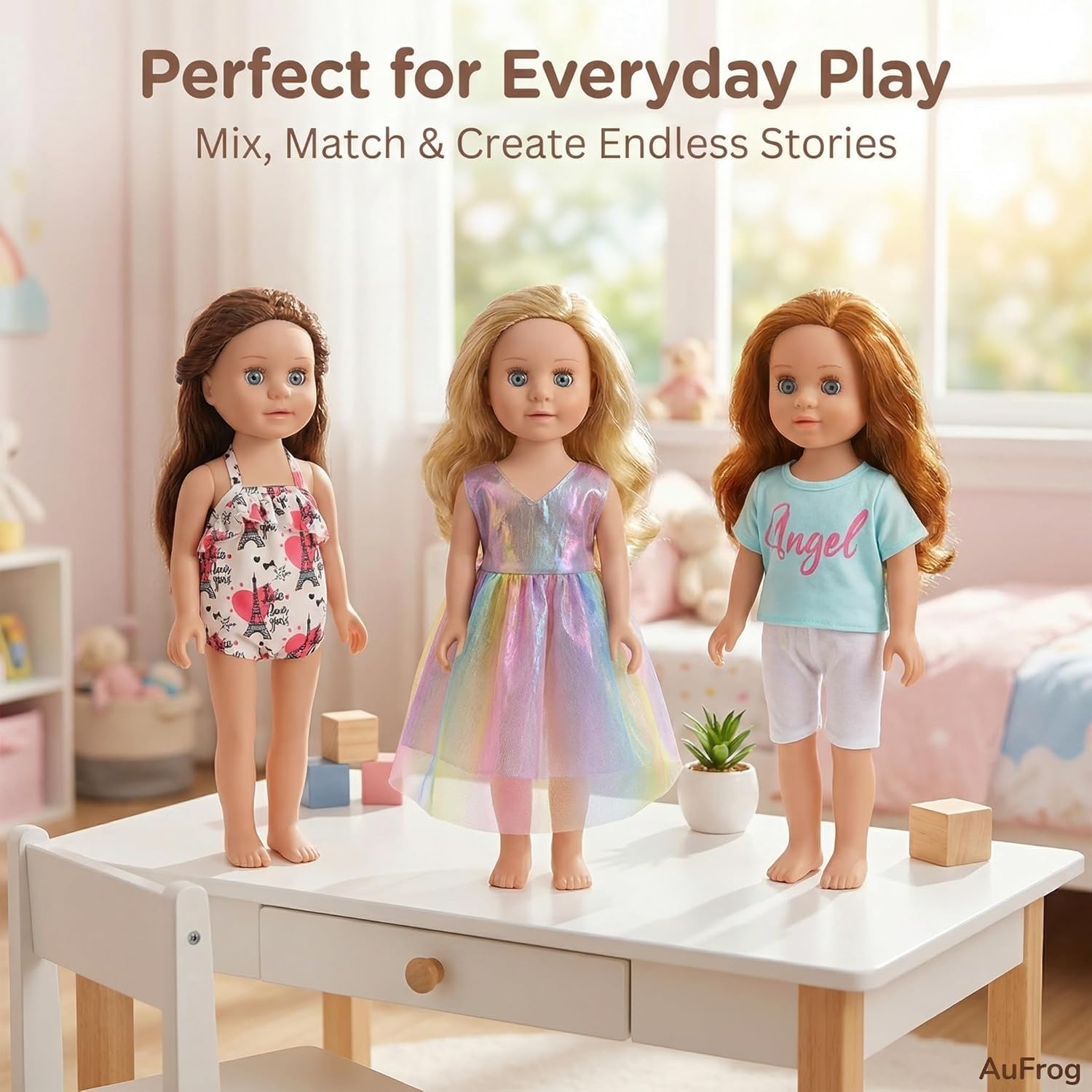 10 Sets of 18 Inch American Doll Clothes, Including 10 of Doll Clothing Dress Outfits for Gift Dolls, Birthday Gifts for Kids