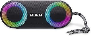 Caixa de som speaker aiwa bluetooth luzes multicores ip65 - aws-sp-01