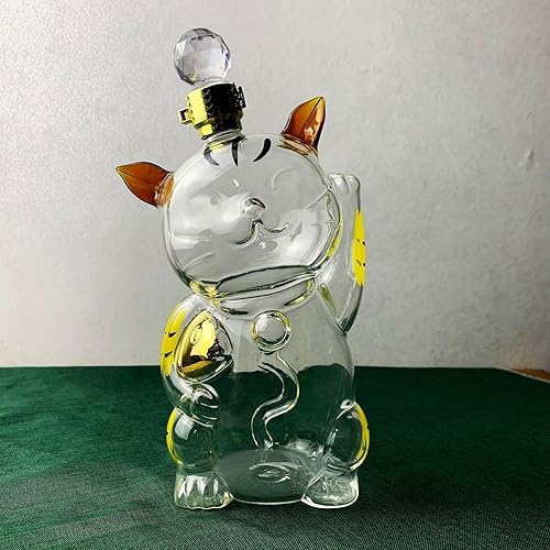Miniatura 4 de Generic Dispensador de cristal de borosilicato grande en forma de gato con decantador grande con hermético