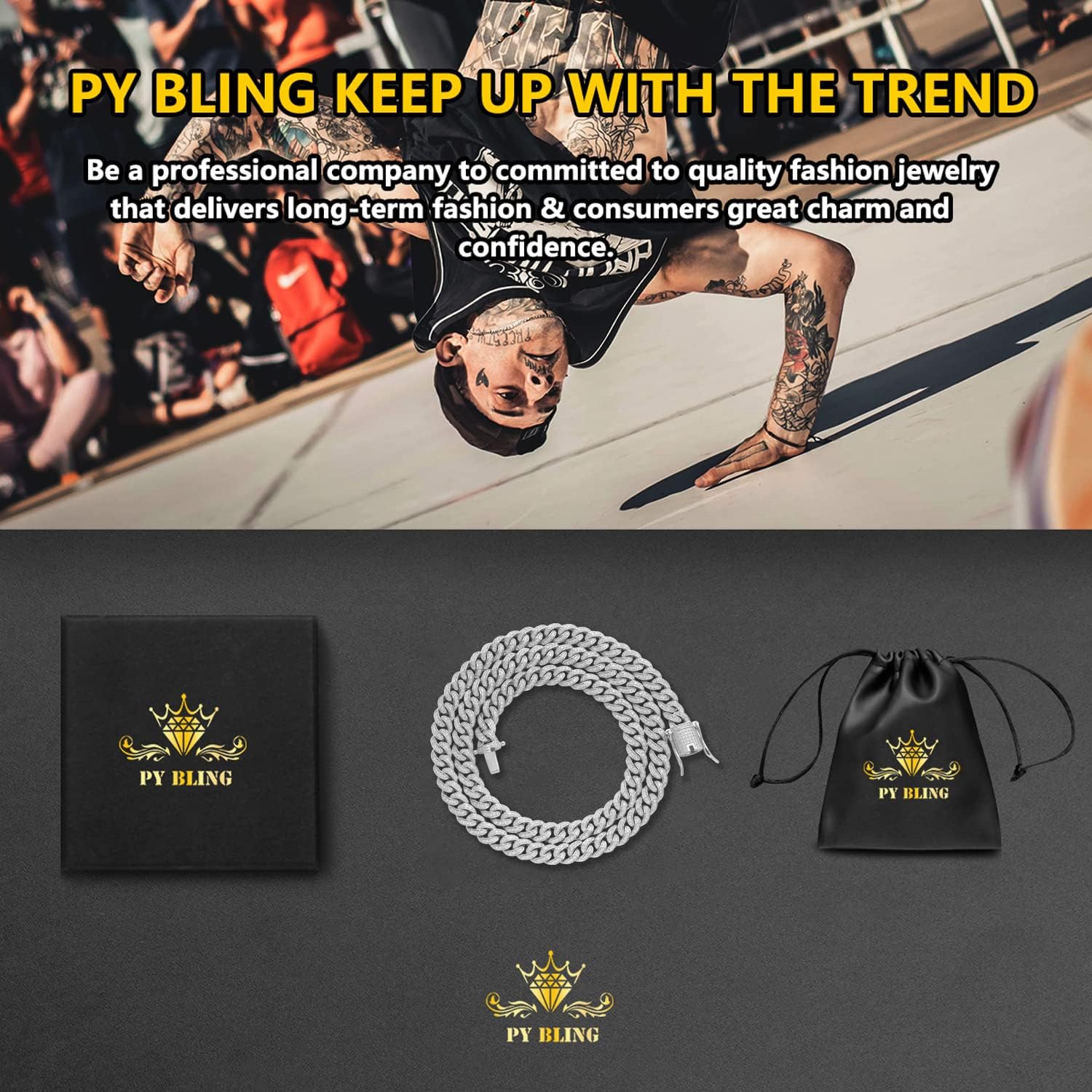 8mm Cuban Link Chain for Men Iced Out Miami Cuban Necklace/Bracelet 14K Gold White Gold plated 5A+ Zicron Luxury Bling Diamond Hip Hop Jewelry For Men Women - Image 4