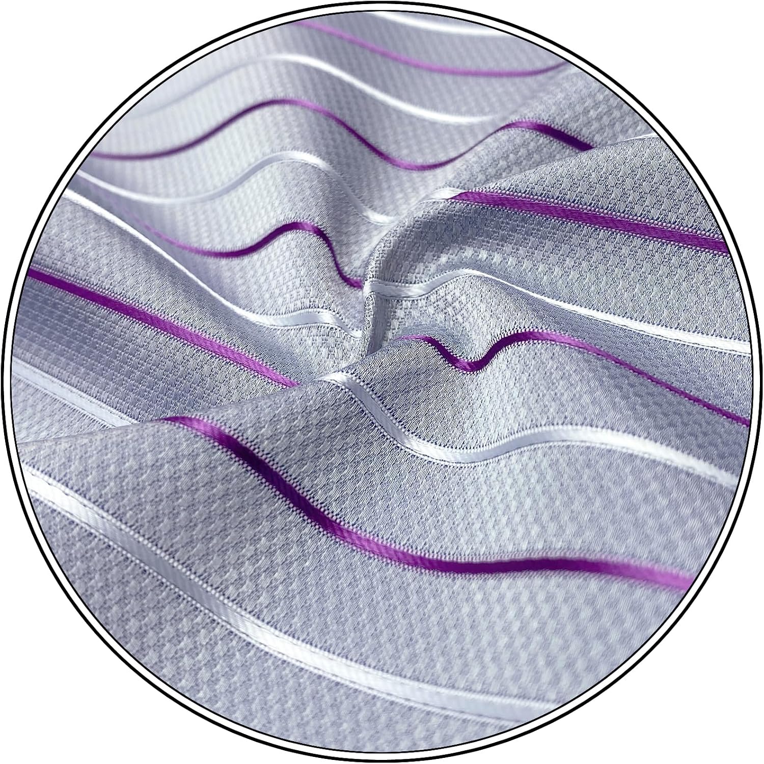 S&W SHLAX&WING Mens Tie and Pocket Square Set Stripes Silver Purple Grey Striped Necktie Hanky Combo
