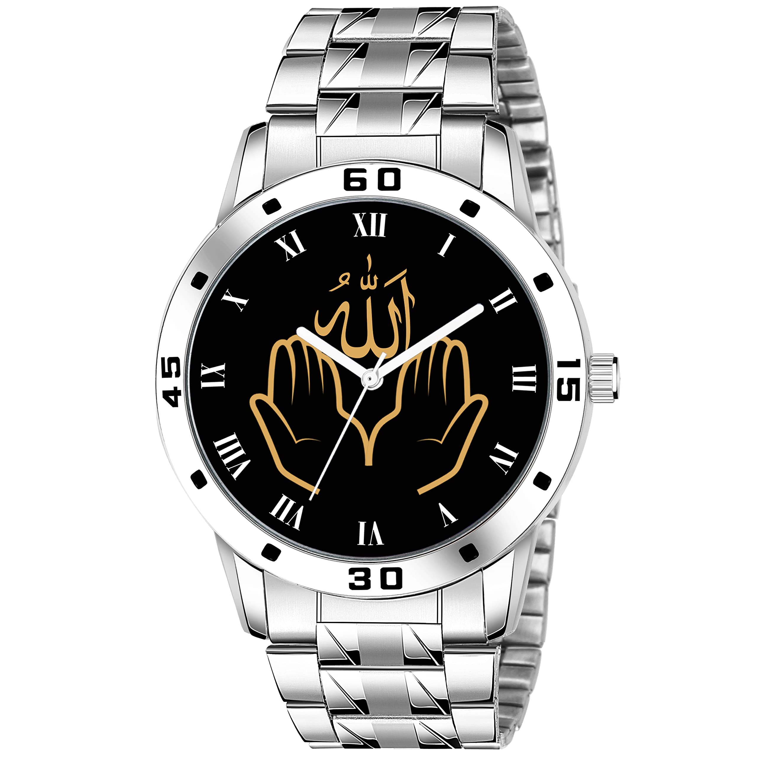Red Robin Analogue Islamic Allah Ki Dua Design Round Roman Dial Latest Fashion Attractive Black Leather Strap Stylish Wrist Watch for Men and Boys, Pack of 1 - RMNAVOSLSTL (B0B5VKCCYQ) Amazon Price History, Amazon Price Tracker